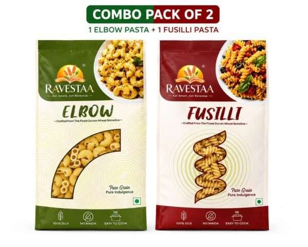 Combo pack of 2 elbow and fusilli